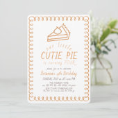 Petit gâteau mignon gribouillé Invitation d'annive (Debout devant)