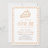 Petit gâteau mignon gribouillé Invitation d'annive (Devant)
