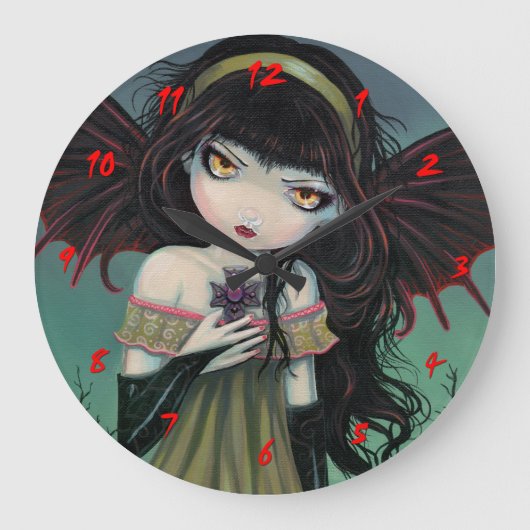 Petit Gothique Vampire Fée mignonne Horloge (Recto)