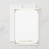 Petit Grand Gatsby Gold Art Déco Faire-part de mar (Dos)
