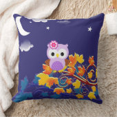 Petit hibou Illustration Coussin décoratif (Couverture)