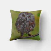 Petit hibou peignant sur un coussin (Verso)