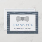 Petit Homme Carte de remerciements, bleu marine, g (Devant / Derrière)