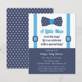 Petit Homme Gentleman Baby Boy Shower Invitations (Devant / Derrière)