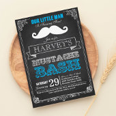 Petit Homme Mustache Bash Invitation d'anniversair