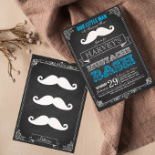 Petit Homme Mustache Bash Invitation d'anniversair