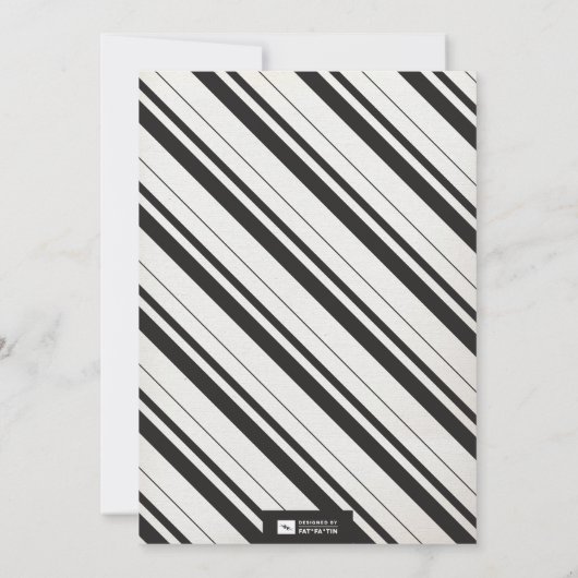 Petit Homme Mustache Bow Cravate garçon Invitation (Dos)