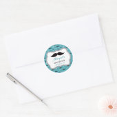 Petit Homme Sticker Baby shower, Turquoise, Aqua, (Enveloppe)