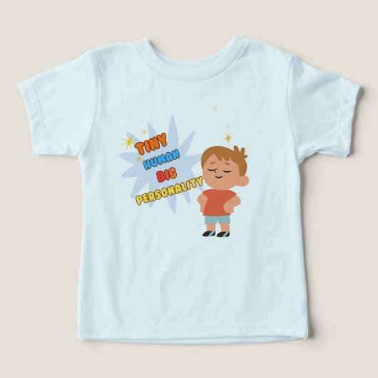 Petit Humain Grande Personnalité T-Shirt Drôle Enf (Design Recto)
