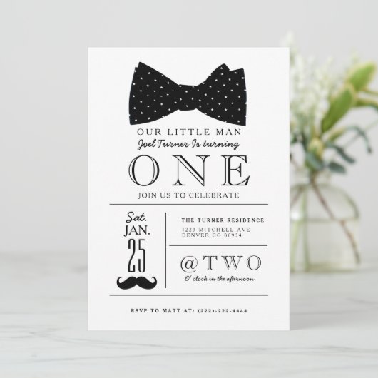 Petit Invitation de fête d'anniversaire (Debout devant)