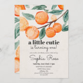 Petit invitation de premier anniversaire à l'orang (Devant / Derrière)