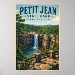 Petit Jean State Park Arkansas Illustratie Reizen Poster