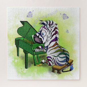 Petit Joueur de piano Zebra Jigsaw Puzzle Carton