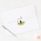 Petit Ladybug Favoriser Sticker Baby shower Annive (Enveloppe)