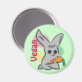Petit lapin gris végétal mignon avec aimant carott (Recto/Verso)