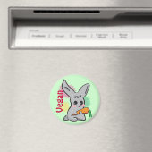 Petit lapin gris végétal mignon avec aimant carott (In Situ (Lave-vaisselle))
