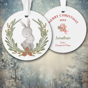 Petit Lapin Lapin Wreath Grand-Enfant Ornement