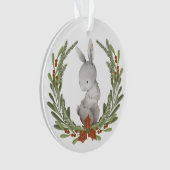 Petit Lapin Lapin Wreath Grand-Enfant Ornement (devant)