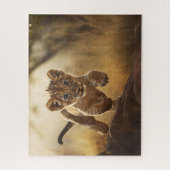 Petit Leaping Lion Cub Jigsaw Puzzle (Vertical)
