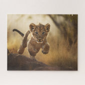 Petit Leaping Lion Cub Jigsaw Puzzle (Horizontal)