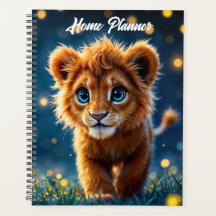 Petit lionceau d'or Whimsical dans une scène oniri