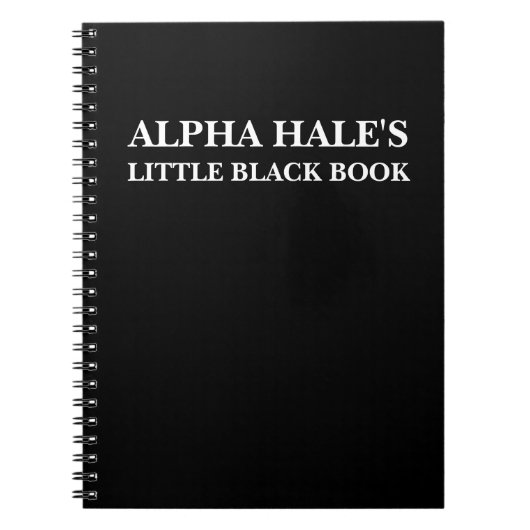 Petit livre noir d'Alpha Hale (personnalisable) (Devant)
