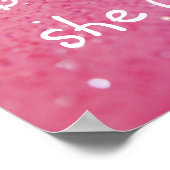 Petit Mais Fierce Shakespeare Citation Poster rose (Coin)