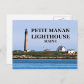 Petit Manan Lighthouse, Briefkaart Maine (Voorkant / Achterkant)