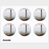 Petit Manan Lighthouse, Maine Round Stickers (Vel)