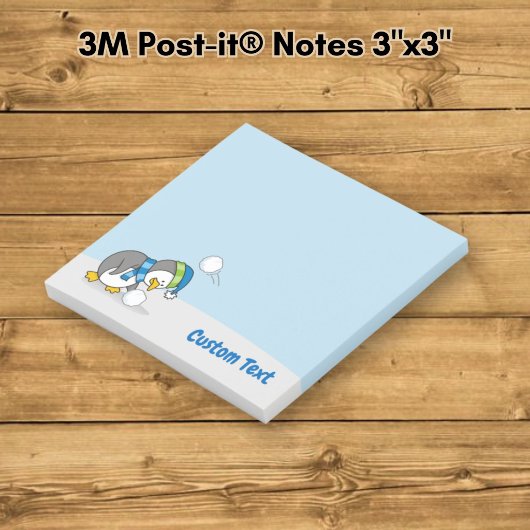 Petit manchot obtenant des Post-it Notes boule de