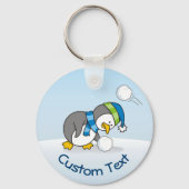 Petit manchot obtenant un porte-clés boule de neig (Recto)