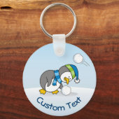 Petit manchot obtenant un porte-clés boule de neig (Recto)