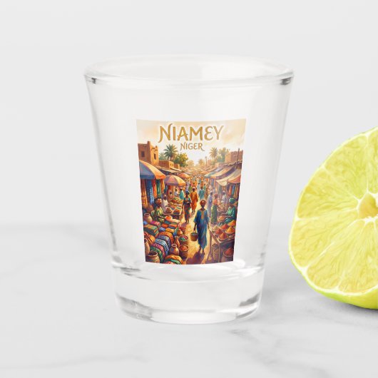 Petit Marché Niger Shot Glas (Voorkant)