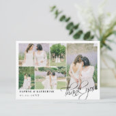 Petit Mariage blanc Collage photo Merci de script (Debout devant)