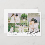 Petit Mariage blanc Collage photo Merci de script (Devant / Derrière)