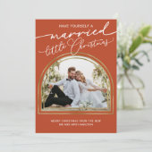 Petit Mariage de Noël marié Faire-part (Debout devant)