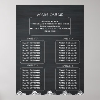 Petit Mariage Rustique Tableau de sièges