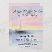 Petit marin sur son chemin Baby shower Invitation (Devant / Derrière)