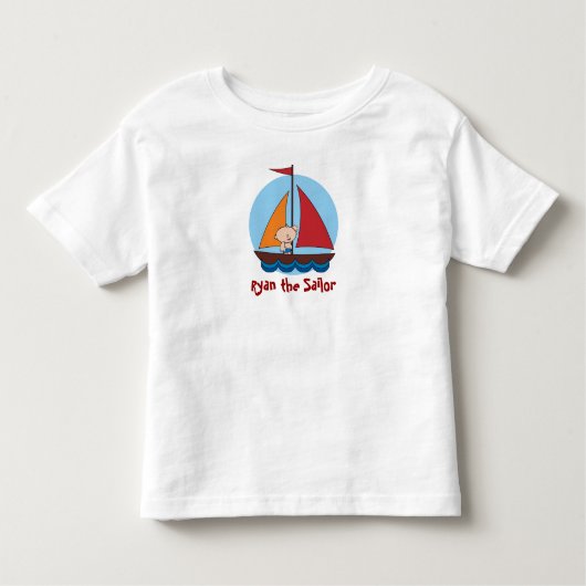 Petit marin sur un T-Shirt yacht (Devant)