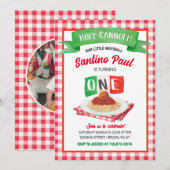 Petit MEATBALL 1er INVITATION D'ANNIVERSAIRE (Devant / Derrière)