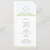 Petit menu de baby shower d'agneau (Devant / Derrière)
