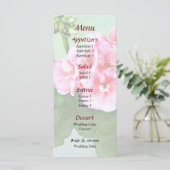 Petit menu Mariage de géranium rose (Debout devant)