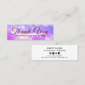 Petit Merci vif ciel Mini Carte de visite (Devant / Derrière)