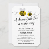 Petit miel doux Baby shower d'abeilles Invitation (Devant)