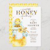 Petit miel doux Baby shower d'abeilles Invitation (Devant / Derrière)