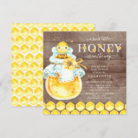 Petit miel doux Baby shower d'abeilles Invitation