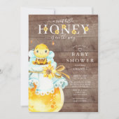 Petit miel doux Baby shower d'abeilles Invitation (Devant)