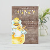 Petit miel doux Baby shower d'abeilles Invitation (Debout devant)