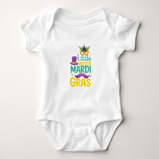 Petit Monsieur Mardi Gras Body pour bébé (Devant)