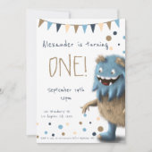 Petit monstre de fureur invitation de premier anni (Devant)